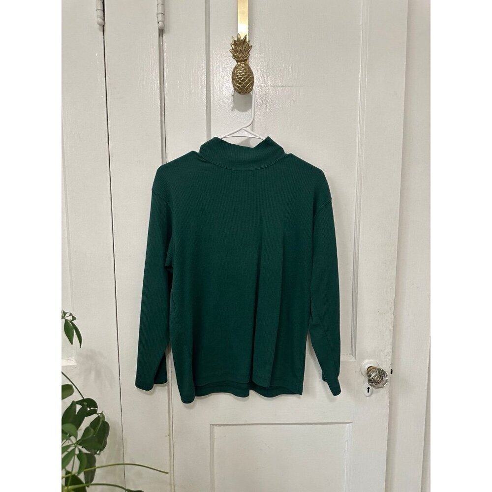 Jennifer Moore women’s size large blue green turtleneck